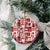 Hawaii Christmas Ceramic Ornament Retro Patchwork - Red LT7 - Wonder Print Shop