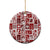 Hawaii Christmas Ceramic Ornament Retro Patchwork - Red LT7 - Wonder Print Shop