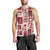 Hawaii Christmas Retro Patchwork Men Tank Top Red - Wonder Print Shop