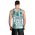 Hawaii Christmas Retro Patchwork Men Tank Top Teal - Wonder Print Shop