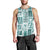 Hawaii Christmas Retro Patchwork Men Tank Top Teal - Wonder Print Shop