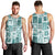 Hawaii Christmas Retro Patchwork Men Tank Top Teal - Wonder Print Shop