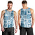 Hawaii Christmas Retro Patchwork Men Tank Top Aquamarine - Wonder Print Shop