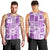 Hawaii Christmas Retro Patchwork Men Tank Top Violet - Wonder Print Shop