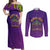 Mardi Gras Festive Confetti Couples Matching Off Shoulder Maxi Dress and Long Sleeve Button Shirt LT7 - Wonder Print Shop