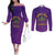 Mardi Gras Festive Confetti Couples Matching Off The Shoulder Long Sleeve Dress and Long Sleeve Button Shirt