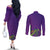 Mardi Gras Festive Confetti Couples Matching Off The Shoulder Long Sleeve Dress and Long Sleeve Button Shirt