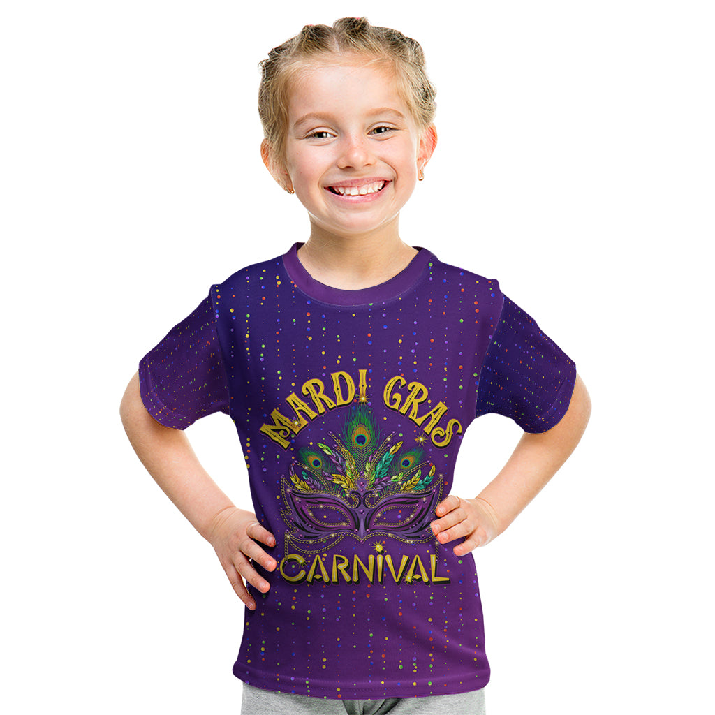 Mardi Gras Festive Confetti Kid T Shirt - Wonder Print Shop