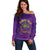 Mardi Gras Festive Confetti Off Shoulder Sweater - Wonder Print Shop