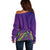 Mardi Gras Festive Confetti Off Shoulder Sweater - Wonder Print Shop