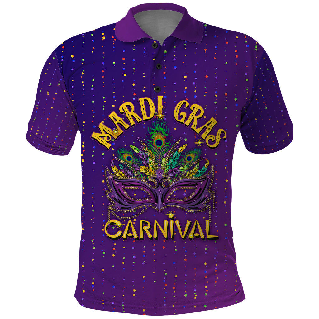 Mardi Gras Festive Confetti Polo Shirt - Wonder Print Shop