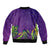 Mardi Gras Festive Confetti Sleeve Zip Bomber Jacket - Wonder Print Shop