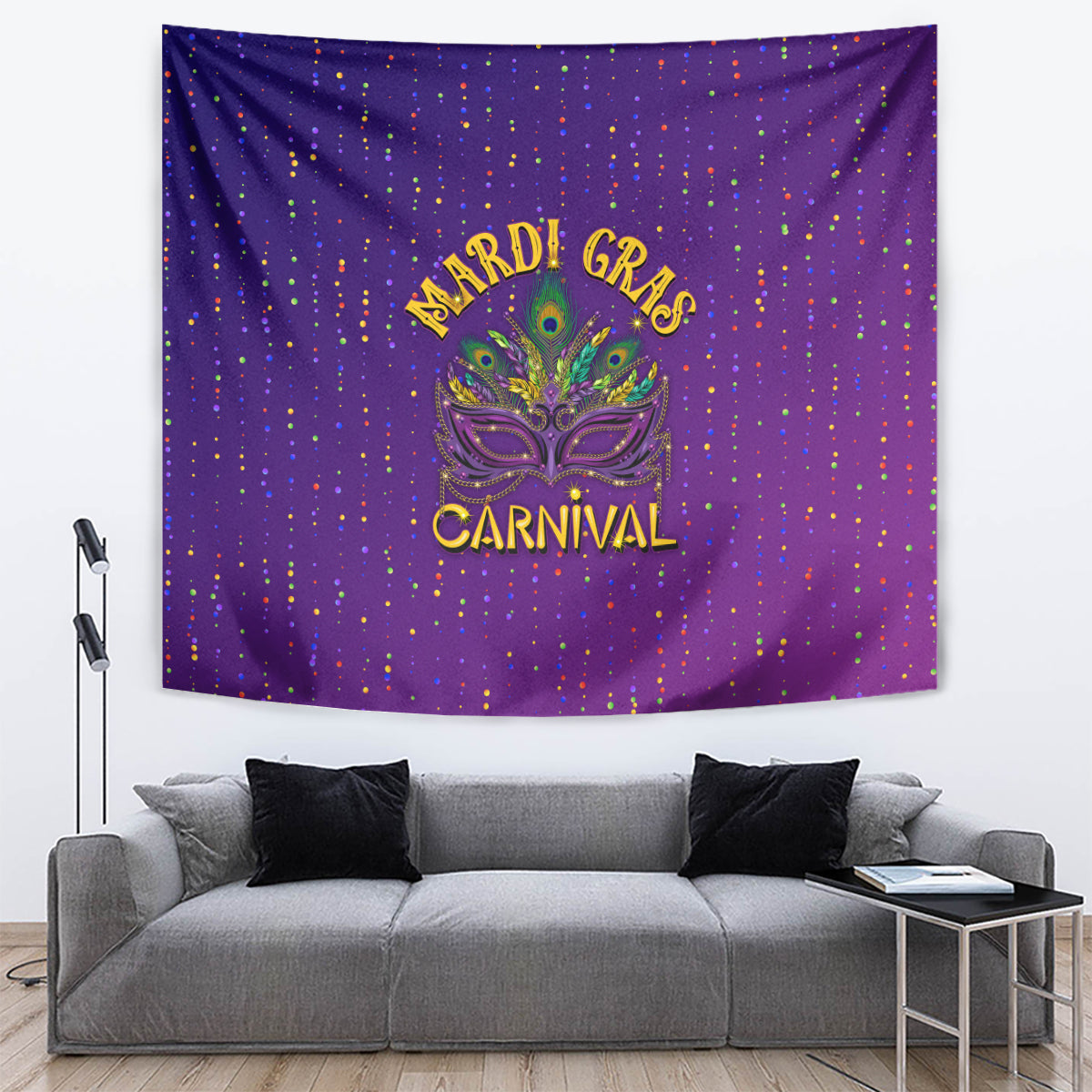 Mardi Gras Festive Confetti Tapestry