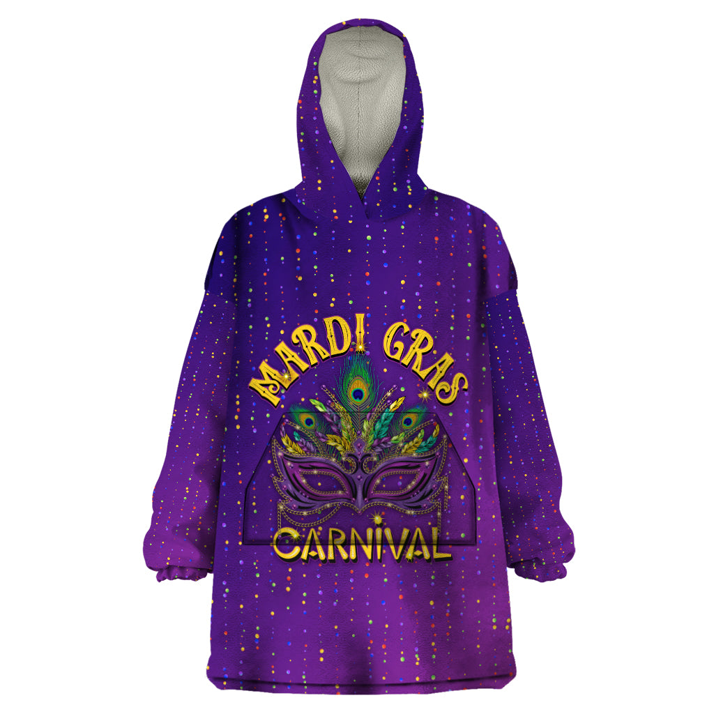 Mardi Gras Festive Confetti Wearable Blanket Hoodie - Wonder Print Shop