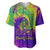 Mardi Gras Baseball Jersey Tie-dye Style - King LT7 - Wonder Print Shop