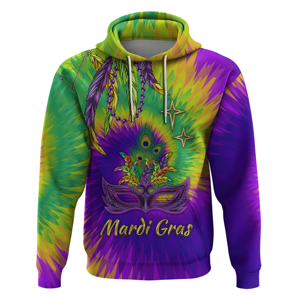 Mardi Gras Hoodie Tie-dye Style - King - Wonder Print Shop