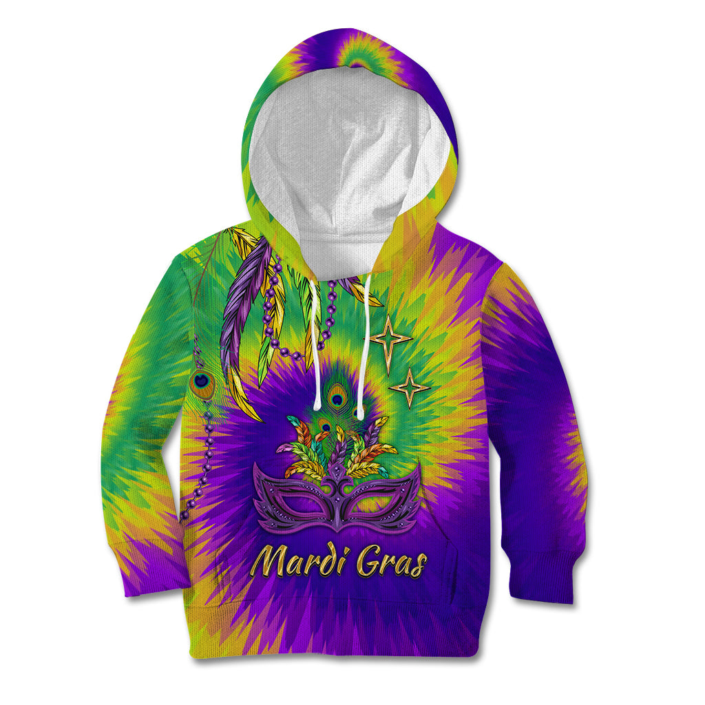 Mardi Gras Kid Hoodie Tie-dye Style - King - Wonder Print Shop