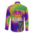 Mardi Gras Long Sleeve Button Shirt Tie-dye Style - King - Wonder Print Shop