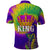 Mardi Gras Polo Shirt Tie-dye Style - King - Wonder Print Shop