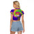 Mardi Gras Raglan Cropped T Shirt Tie-dye Style - King - Wonder Print Shop