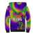 Mardi Gras Sherpa Hoodie Tie-dye Style - King - Wonder Print Shop