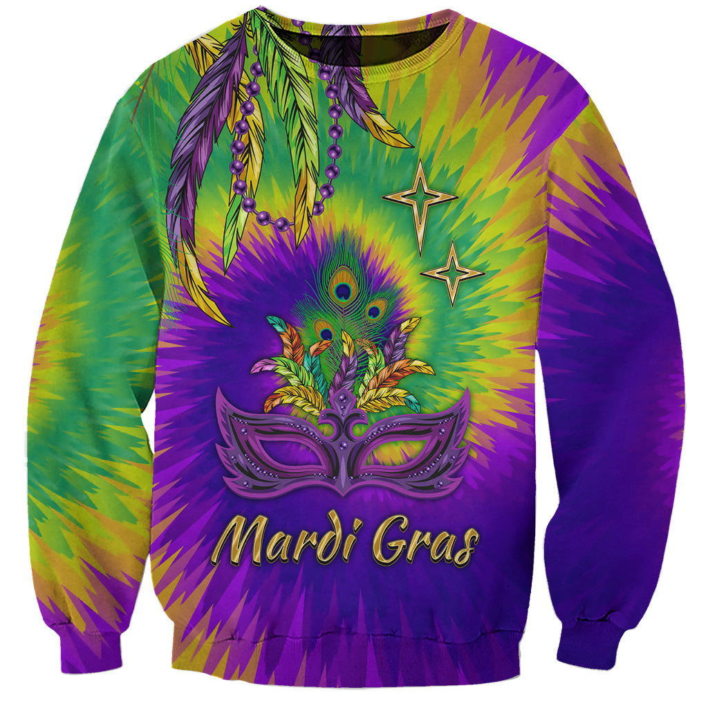 Mardi Gras Sweatshirt Tie-dye Style - King - Wonder Print Shop