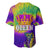 Mardi Gras Baseball Jersey Tie-dye Style - Queen LT7 - Wonder Print Shop