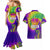 Mardi Gras Couples Matching Mermaid Dress and Hawaiian Shirt Tie-dye Style - Queen LT7 - Wonder Print Shop