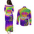 Mardi Gras Couples Matching Puletasi and Long Sleeve Button Shirt Tie-dye Style - Queen LT7 - Wonder Print Shop