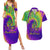 Mardi Gras Couples Matching Summer Maxi Dress and Hawaiian Shirt Tie-dye Style - Queen LT7 - Wonder Print Shop