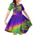 Mardi Gras Family Matching Long Sleeve Bodycon Dress and Hawaiian Shirt Tie-dye Style - Queen LT7 - Wonder Print Shop