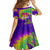 Mardi Gras Family Matching Long Sleeve Bodycon Dress and Hawaiian Shirt Tie-dye Style - Queen LT7 - Wonder Print Shop