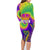 Mardi Gras Family Matching Long Sleeve Bodycon Dress and Hawaiian Shirt Tie-dye Style - Queen LT7 - Wonder Print Shop