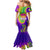 Mardi Gras Family Matching Mermaid Dress and Hawaiian Shirt Tie-dye Style - Queen LT7 - Wonder Print Shop