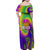 Mardi Gras Family Matching Off Shoulder Maxi Dress and Hawaiian Shirt Tie-dye Style - Queen LT7 - Wonder Print Shop