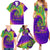 Mardi Gras Family Matching Summer Maxi Dress and Hawaiian Shirt Tie-dye Style - Queen - Wonder Print Shop