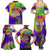 Mardi Gras Family Matching Summer Maxi Dress and Hawaiian Shirt Tie-dye Style - Queen - Wonder Print Shop