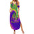 Mardi Gras Family Matching Summer Maxi Dress and Hawaiian Shirt Tie-dye Style - Queen - Wonder Print Shop