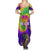 Mardi Gras Family Matching Summer Maxi Dress and Hawaiian Shirt Tie-dye Style - Queen - Wonder Print Shop