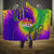 Mardi Gras Hooded Blanket Tie-dye Style - Queen