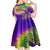 Mardi Gras Kid Short Sleeve Dress Tie-dye Style - Queen - Wonder Print Shop