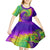 Mardi Gras Kid Short Sleeve Dress Tie-dye Style - Queen - Wonder Print Shop