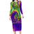 Mardi Gras Long Sleeve Bodycon Dress Tie-dye Style - Queen - Wonder Print Shop