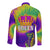 Mardi Gras Long Sleeve Button Shirt Tie-dye Style - Queen - Wonder Print Shop