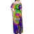 Mardi Gras Off Shoulder Maxi Dress Tie-dye Style - Queen - Wonder Print Shop