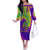 Mardi Gras Off The Shoulder Long Sleeve Dress Tie-dye Style - Queen - Wonder Print Shop