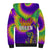 Mardi Gras Sherpa Hoodie Tie-dye Style - Queen - Wonder Print Shop