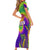 Mardi Gras Short Sleeve Bodycon Dress Tie-dye Style - Queen - Wonder Print Shop