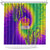 Mardi Gras Shower Curtain Tie-dye Style - Queen