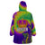 Mardi Gras Wearable Blanket Hoodie Tie-dye Style - Queen - Wonder Print Shop